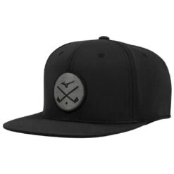 Mizuno Crossed Clubs Snapback Hat -EliteGolf Store mizuno crossed clubs snapback hat black itempicture
