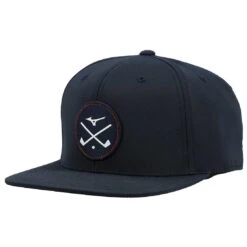 Mizuno Crossed Clubs Snapback Hat -EliteGolf Store mizuno crossed clubs snapback hat navy itempicture