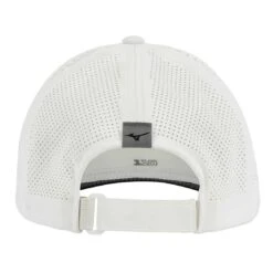 Mizuno Tour Vent Adjustable Hat -EliteGolf Store mizuno tour vent adjustable hat white black back itempicture