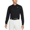 Nike Dri-FIT Victory Long Sleeve Polo -EliteGolf Store nike 2022 dri fit victory long sleeve polo black front itempicture