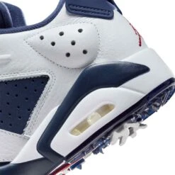 Nike Jordan Retro 6 G Golf Shoes White/Midnight Navy/Varsity Red -EliteGolf Store nike air jordan retro 6 g golf shoes white midnight navy varsity red detail2 itempicture
