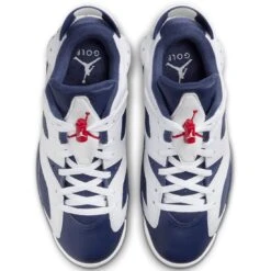 Nike Jordan Retro 6 G Golf Shoes White/Midnight Navy/Varsity Red -EliteGolf Store nike air jordan retro 6 g golf shoes white midnight navy varsity red top itempicture