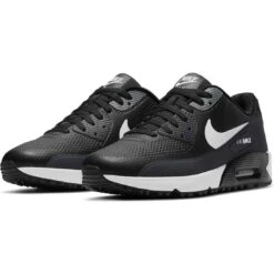 Nike Air Max 90 G Golf Shoes Black/White -EliteGolf Store nike air max 90 g golf shoes black white pair itempicture