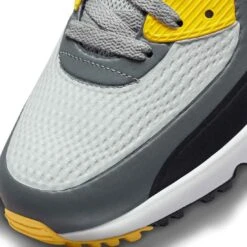 Nike Air Max 90 G Golf Shoes Smoke Grey/White/Black -EliteGolf Store nike air max 90 g golf shoes smoke grey white black detail toe itempicture