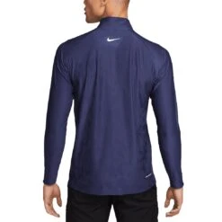 Nike Dri-FIT ADV Tour Pullover -EliteGolf Store nike dri fit adv tour pullover midnight navy white back itempicture