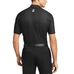 Nike Dri-FIT ADV Tiger Woods Mock Neck Polo -EliteGolf Store nike dri fit adv tw mock neck polo black back itempicture