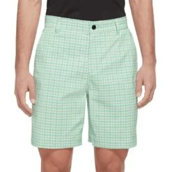 Nike Dri-FIT Chino Plaid Shorts -EliteGolf Store nike dri fit chino plaid shorts enamel green itempicture