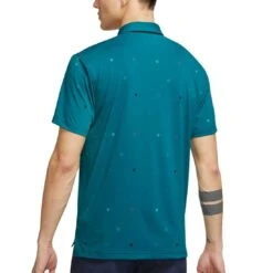 Nike Dri-FIT Player Heritage Print Polo -EliteGolf Store nike dri fit player heritage print polo bright spruce back itempicture