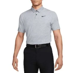Nike Dri-FIT Tour Heather Polo -EliteGolf Store nike dri fit tour heather polo midnight navy itempicture