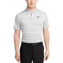 Nike Dri-FIT Tiger Woods Striped Polo 16 Nike Dri-FIT Tiger Woods Striped Polo -EliteGolf Store nike dri fit tw striped polo light smoke grey itempicture