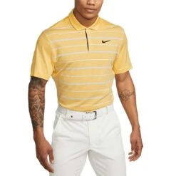 Nike Dri-FIT Tiger Woods Striped Polo 19 Nike Dri-FIT Tiger Woods Striped Polo -EliteGolf Store nike dri fit tw striped polo topaz gold itempicture