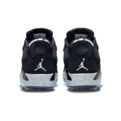 Nike Jordan Retro 6 G Golf Shoes Black/Wolf Grey -EliteGolf Store nike jordan retro 6 g golf shoes black wolf grey fd0204 001 heel itempicture
