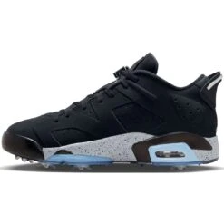 Nike Jordan Retro 6 G Golf Shoes Black/Wolf Grey -EliteGolf Store nike jordan retro 6 g golf shoes black wolf grey fd0204 001 spine itempicture