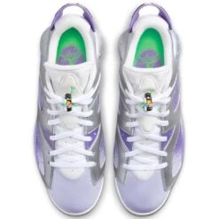 Nike Jordan Retro 6 G Golf Shoes Metallic Silver/Oxygen Purple -EliteGolf Store nike jordan retro 6 g nrg golf shoes metallic silver oxygen purple top itempicture
