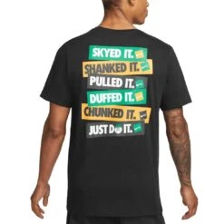 Nike Verbiage Golf Tee -EliteGolf Store nike verbiage golf tee black back itempicture