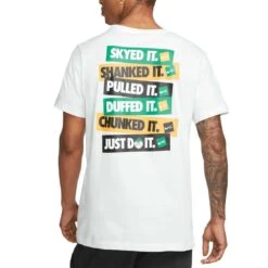 Nike Verbiage Golf Tee -EliteGolf Store nike verbiage golf tee white back itempicture