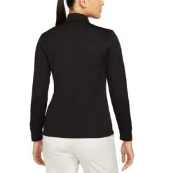Nike Women's Dri-FIT UV Victory Half Zip -EliteGolf Store nike women s dri fit uv victory half zip black back itempicture