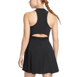 Nike Women's Dri-FIT Advantage Club Sleeveless Dress -EliteGolf Store nike womens dri fit advantage club sleeveless dress black back itempicture