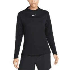 Nike Women's Dri-FIT UV Advantage Mock-Neck Top 9 Nike Women's Dri-FIT UV Advantage Mock-Neck Top -EliteGolf Store nike womens dri fit uv advantage mock neck top black itempicture