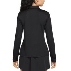 Nike Women's Dri-FIT Victory Long Sleeve Polo -EliteGolf Store nike womens dri fit victory long sleeve polo black back itempicture