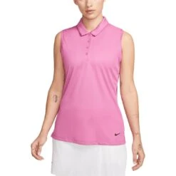 Nike Women's Dri-FIT Victory Sleeveless Polo -EliteGolf Store nike womens dri fit victory sleeveless polo cosmic fuchsia itempicture