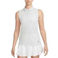 Nike Women's Dri-FIT Victory Sleeveless Polo -EliteGolf Store nike womens dri fit victory sleeveless polo light silver itempicture