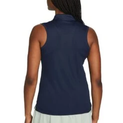 Nike Women's Dri-FIT Victory Sleeveless Polo -EliteGolf Store nike womens dri fit victory sleeveless polo obsidian back itempicture
