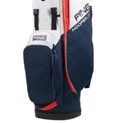 Ping Hoofer Lite Stand Bag -EliteGolf Store ping 2023 hoofer lite stand bag navy platinum red detail2 itempicture