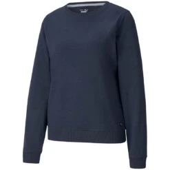 Puma Women's Cloudspun Crewneck -EliteGolf Store puma 2021 womens cloudspun crewneck navy blazer itempicture