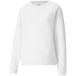 Puma Women's Cloudspun Crewneck -EliteGolf Store puma 2021 womens cloudspun crewneck white itempicture