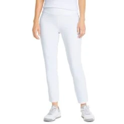 Puma Women's PWRSHAPE Pants 12 Puma Women's PWRSHAPE Pants -EliteGolf Store puma 2022 womens pwrshape pants white model itempicture