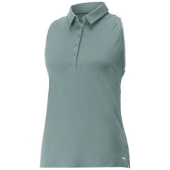 Puma Women's MATTR Peak Sleeveless Polo -EliteGolf Store puma 2023 womens mattr peak sleeveless polo adriatic itempicture