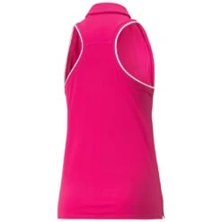 Puma Women's MATTR Peak Sleeveless Polo -EliteGolf Store puma 2023 womens mattr peak sleeveless polo orchid shadow back itempicture