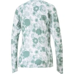 Puma Women's YOU-V Lily Pad Crew -EliteGolf Store puma 2023 womens you v lily pad crew adriatic back itempicture