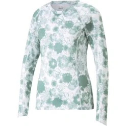 Puma Women's YOU-V Lily Pad Crew -EliteGolf Store puma 2023 womens you v lily pad crew adriatic itempicture