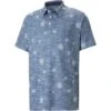 Puma Cloudspun Wheels Polo -EliteGolf Store puma cloudspun wheels polo navy blazer front itempicture