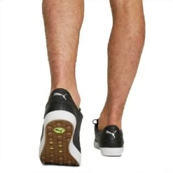 Puma Fusion Classic Golf Shoes Black -EliteGolf Store puma fusion classic golf shoes black 376982 02 model2 itempicture