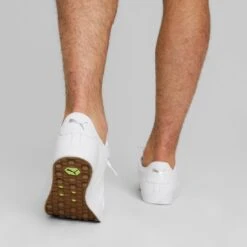 Puma Fusion Classic Golf Shoes White -EliteGolf Store puma fusion classic golf shoes white 376982 01 model2 itempicture