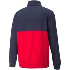 Puma 2022 Gamer Colorblock Pullover -EliteGolf Store puma gamer colorblock pullover navy blazer ski patrol back itempicture