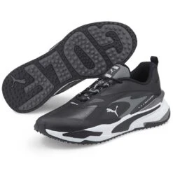Puma GS-Fast Golf Shoes Black/Quiet Shade -EliteGolf Store puma gs fast golf shoes black quiet shade pair itempicture
