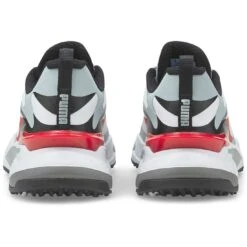 Puma GS-Fast Golf Shoes White/High Rise/High Risk Red -EliteGolf Store puma gs fast golf shoes white high rise high risk red 376357 04 heel itempicture