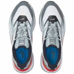 Puma GS-Fast Golf Shoes White/High Rise/High Risk Red -EliteGolf Store puma gs fast golf shoes white high rise high risk red 376357 04 top itempicture