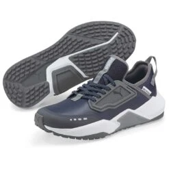 Puma GS.One Golf Shoes Navy Blazer/Quiet Shade -EliteGolf Store puma gs one golf shoes navy blazer quiet shade pair itempicture