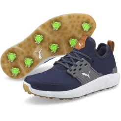 Puma Ignite Articulate Golf Shoes Peacoat/Silver/Quiet Shade -EliteGolf Store puma ignite articulate golf shoes peacoat silver quiet shade pair itempicture
