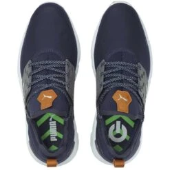 Puma Ignite Articulate Golf Shoes Peacoat/Silver/Quiet Shade -EliteGolf Store puma ignite articulate golf shoes peacoat silver quiet shade top itempicture