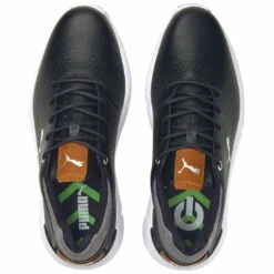 Puma Ignite Articulate Leather Golf Shoes Black -EliteGolf Store puma ignite articulate leather golf shoes black 376155 02 top itempicture