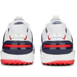 Puma Ignite Elevate Disc Golf Shoes White/Silver/Navy -EliteGolf Store puma ignite elevate disc golf shoes white silver navy 376080 04 heel itempicture