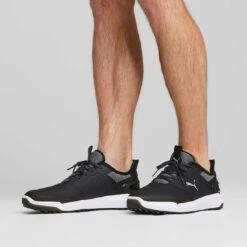 Puma Ignite Elevate Golf Shoes Black/Silver -EliteGolf Store puma ignite elevate golf shoes black silver 376077 02 mod1 itempicture