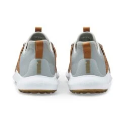 Puma Ignite Fasten8 Crafted Golf Shoes High Rise/Gold/Leather Brown -EliteGolf Store puma ignite fasten8 crafted golf shoes high rise gold leather brown heel itempicture