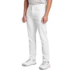 Puma Jackpot 5 Pocket Pants 14 Puma Jackpot 5 Pocket Pants -EliteGolf Store puma jackpot 5 pocket pants white front model itempicture